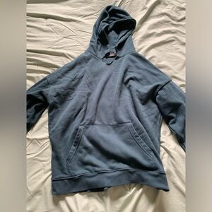 Oversized bluish grey hoodie